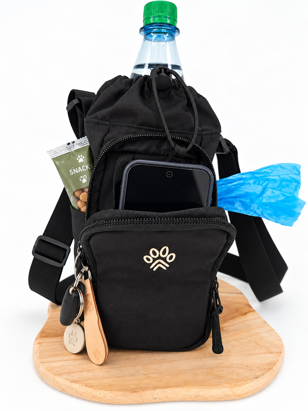 Gassi-Tasche Bottle fellkindliebe. | Schwarz