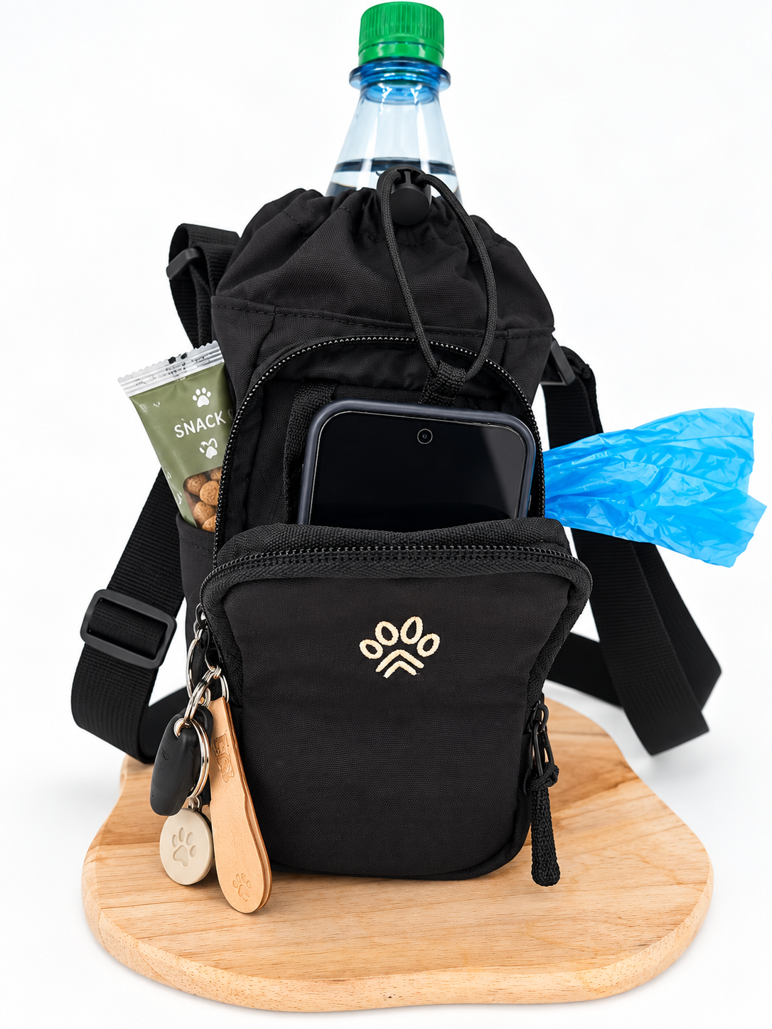 Gassi-Tasche Bottle fellkindliebe. | Schwarz