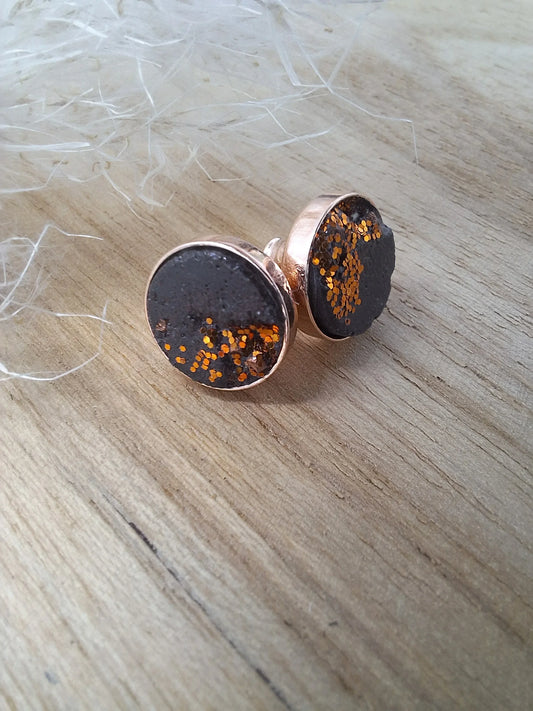 Beton-Ohrstecker dark | Roségold-Kupfer | Jetzt online kaufen bei Dogs & Lifestyle