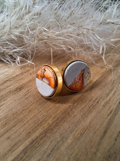 Beton-Ohrstecker rainbow | Gold | Jetzt online kaufen bei Dogs & Lifestyle