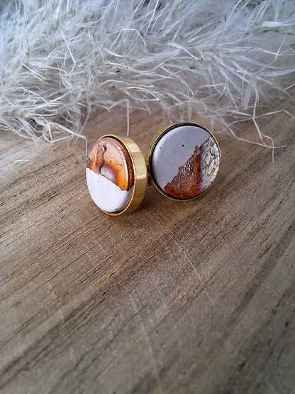 Beton-Ohrstecker rainbow | Gold | Jetzt online kaufen bei Dogs & Lifestyle