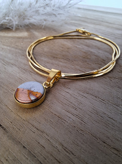 Beton-Halskette rainbow | Gold | Jetzt online kaufen bei Dogs & Lifestyle