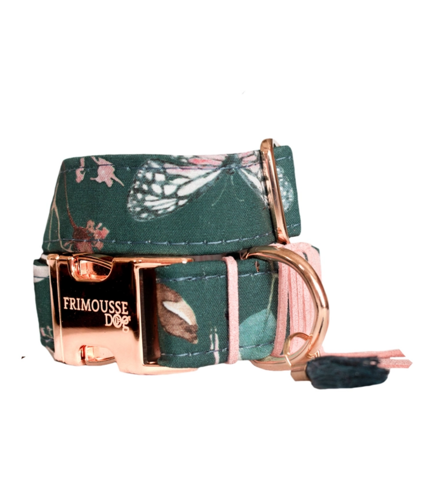 Halsband Alicia | grün mit floralem Muster | Jetzt online kaufen bei Dogs & Lifestyle