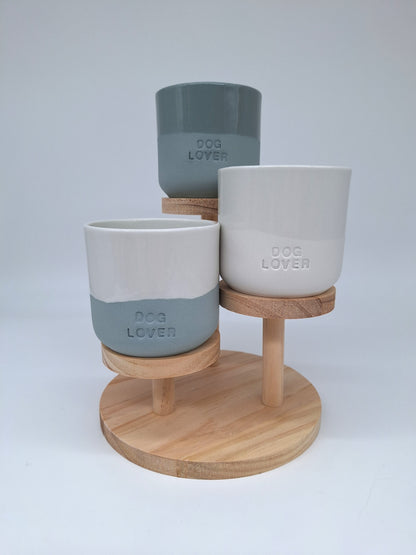 Kaffee-Cup Porzellan | DOGLOVER weiß-petrol | versch. Varianten | Jetzt online kaufen bei Dogs & Lifestyle