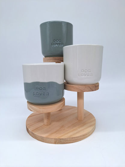 Kaffee-Cup Porzellan | DOGLOVER weiß-petrol | versch. Varianten | Jetzt online kaufen bei Dogs & Lifestyle