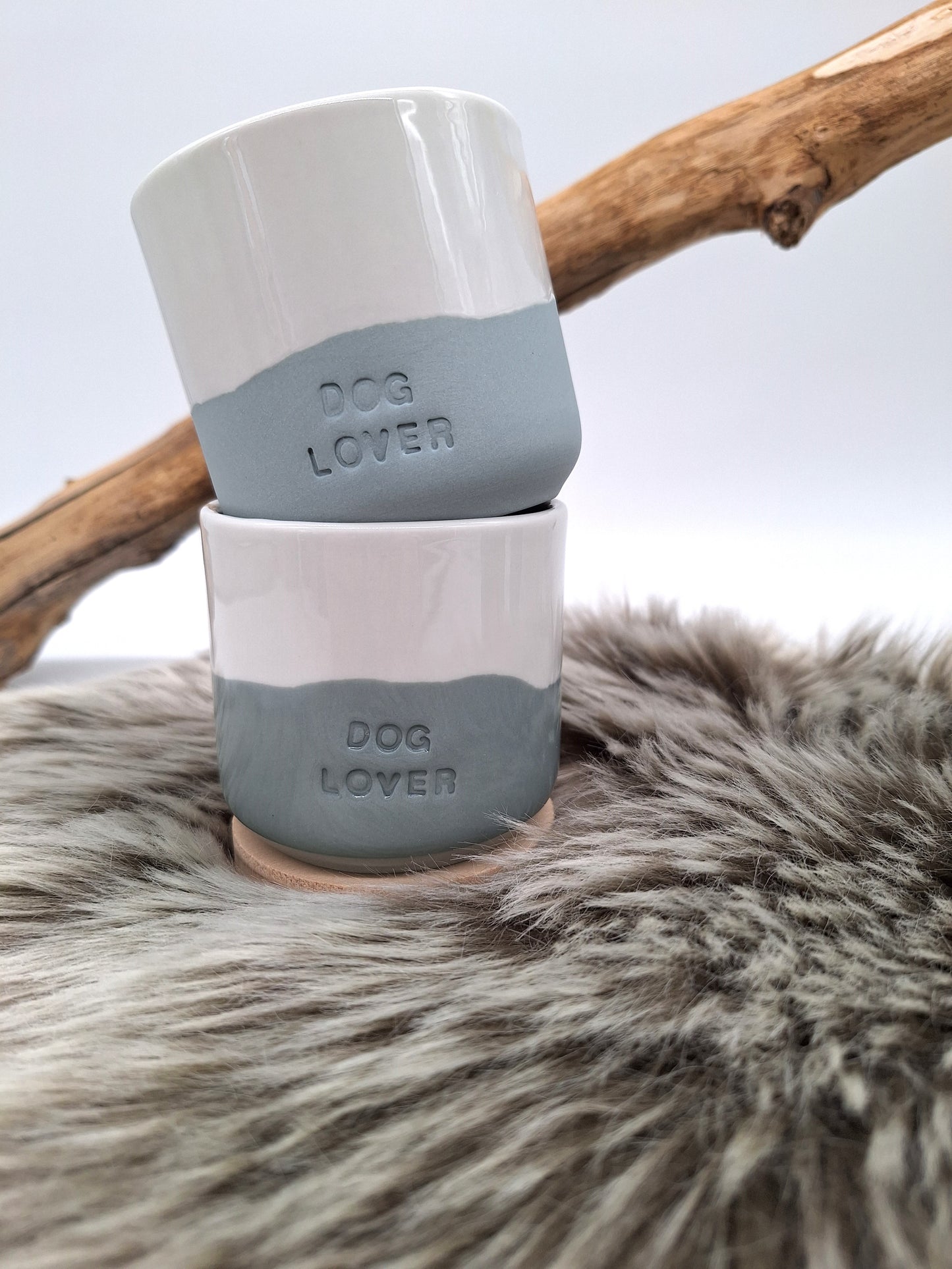 Kaffee-Cup Porzellan | DOGLOVER weiß-petrol | versch. Varianten | Jetzt online kaufen bei Dogs & Lifestyle