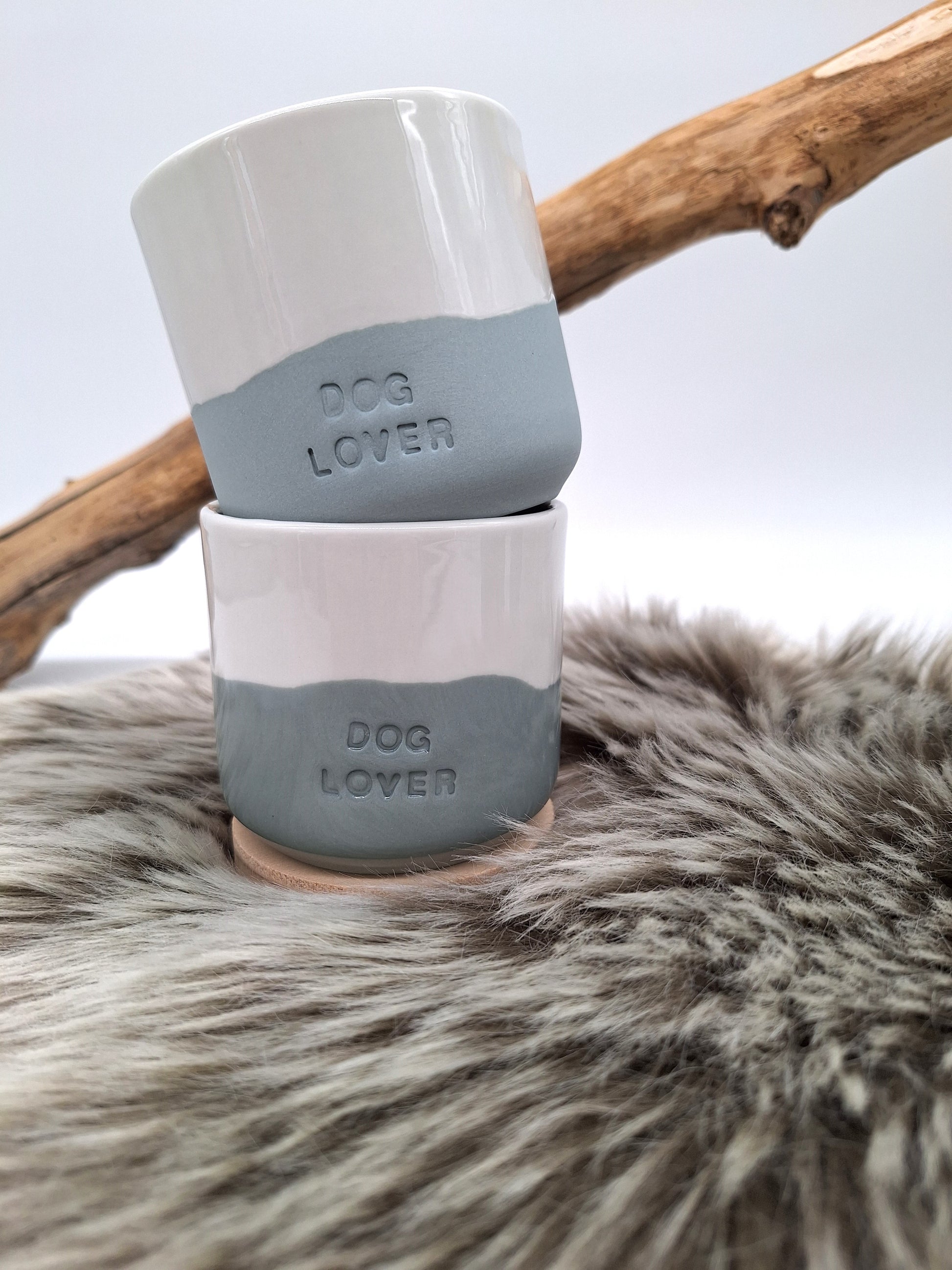 Kaffee-Cup Porzellan | DOGLOVER weiß-petrol | versch. Varianten | Jetzt online kaufen bei Dogs & Lifestyle