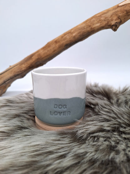 Kaffee-Cup Porzellan | DOGLOVER weiß-petrol | versch. Varianten | Jetzt online kaufen bei Dogs & Lifestyle