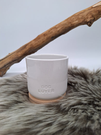 Kaffee-Cup Porzellan | DOGLOVER weiß-petrol | versch. Varianten | Jetzt online kaufen bei Dogs & Lifestyle