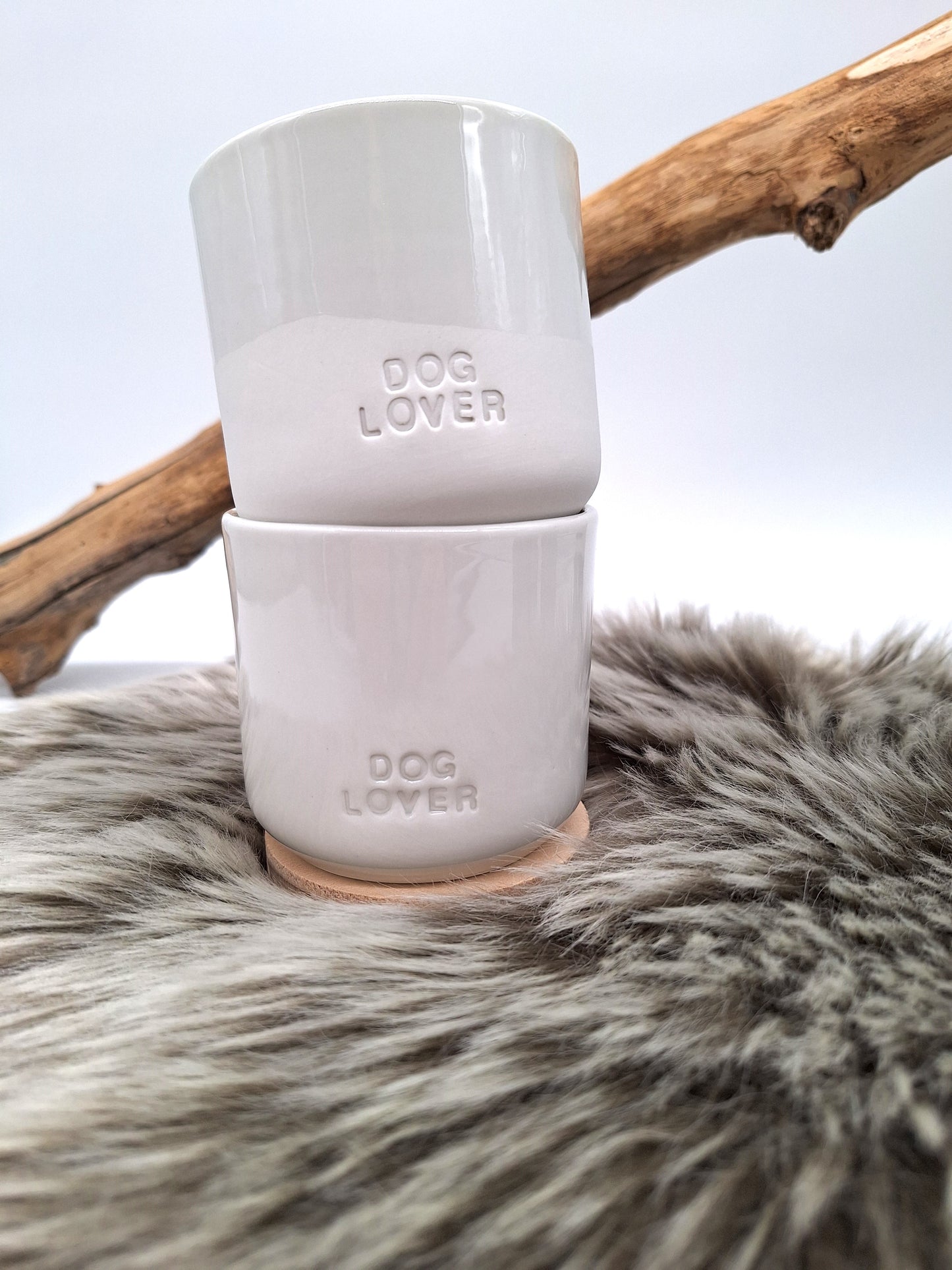 Kaffee-Cup Porzellan | DOGLOVER weiß-petrol | versch. Varianten | Jetzt online kaufen bei Dogs & Lifestyle