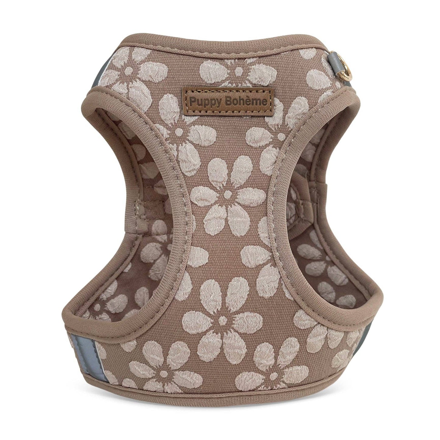 wunderschönes, weiches, geblümtes Hundegeschirr aus Baumwolle für kleine Hunderassen, wie Chihuahuas mit Reflektoren und Sicherheitsverschluss