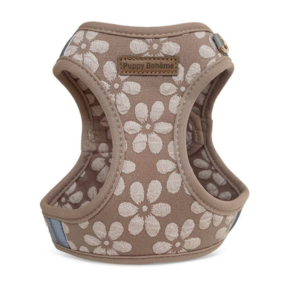 wunderschönes, weiches, geblümtes Hundegeschirr aus Baumwolle für kleine Hunderassen, wie Chihuahuas mit Reflektoren und Sicherheitsverschluss