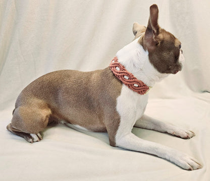 Makramee-Halsband | EM-Keramik- & Strass-Perlen | konfigurierbar | Jetzt online kaufen bei Dogs & Lifestyle