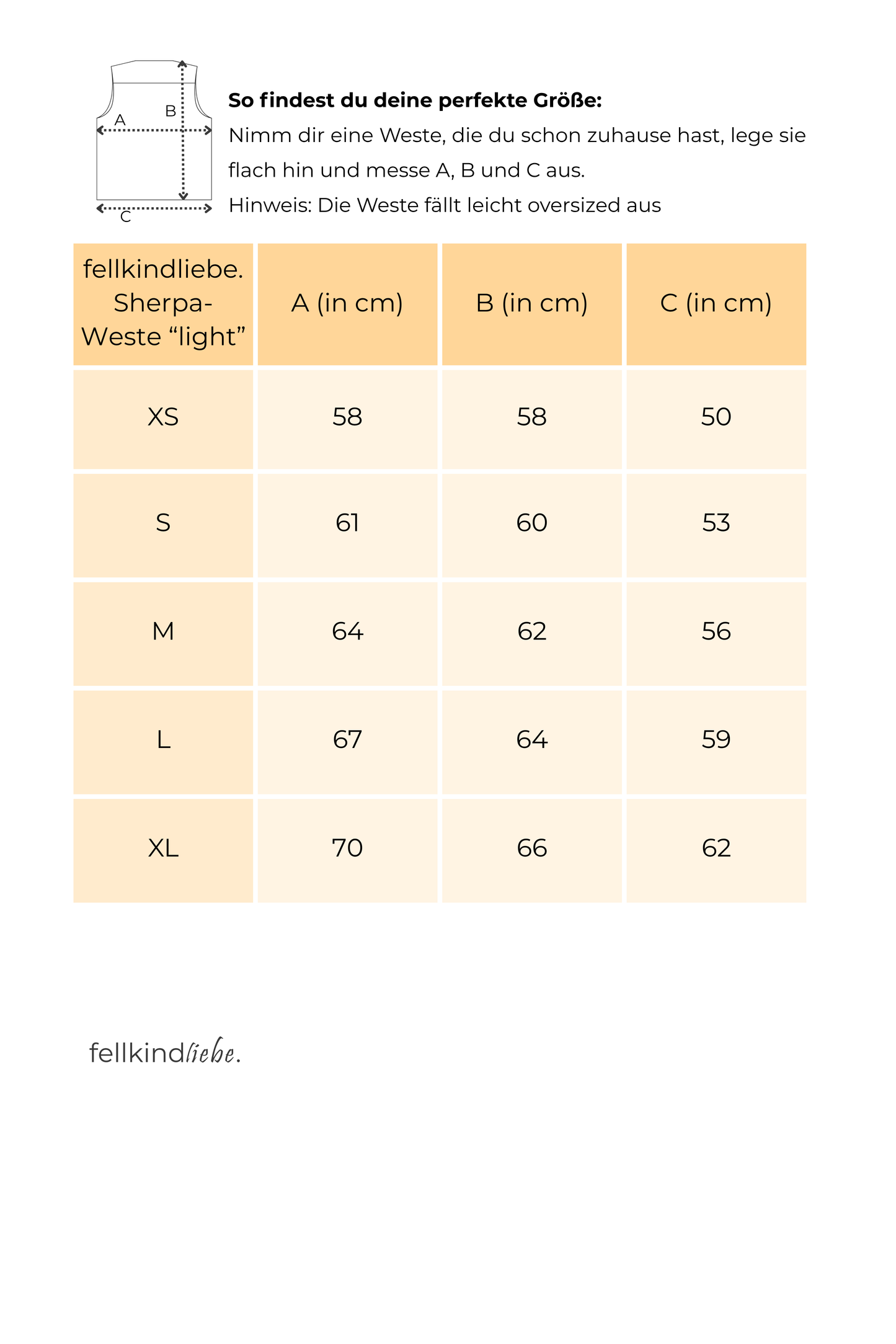 Sherpa-Weste "Light" fellkindliebe. | Sand
