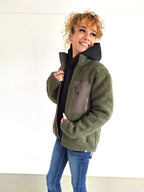 Sherpa-Jacke fellkindliebe. | Olivgrün