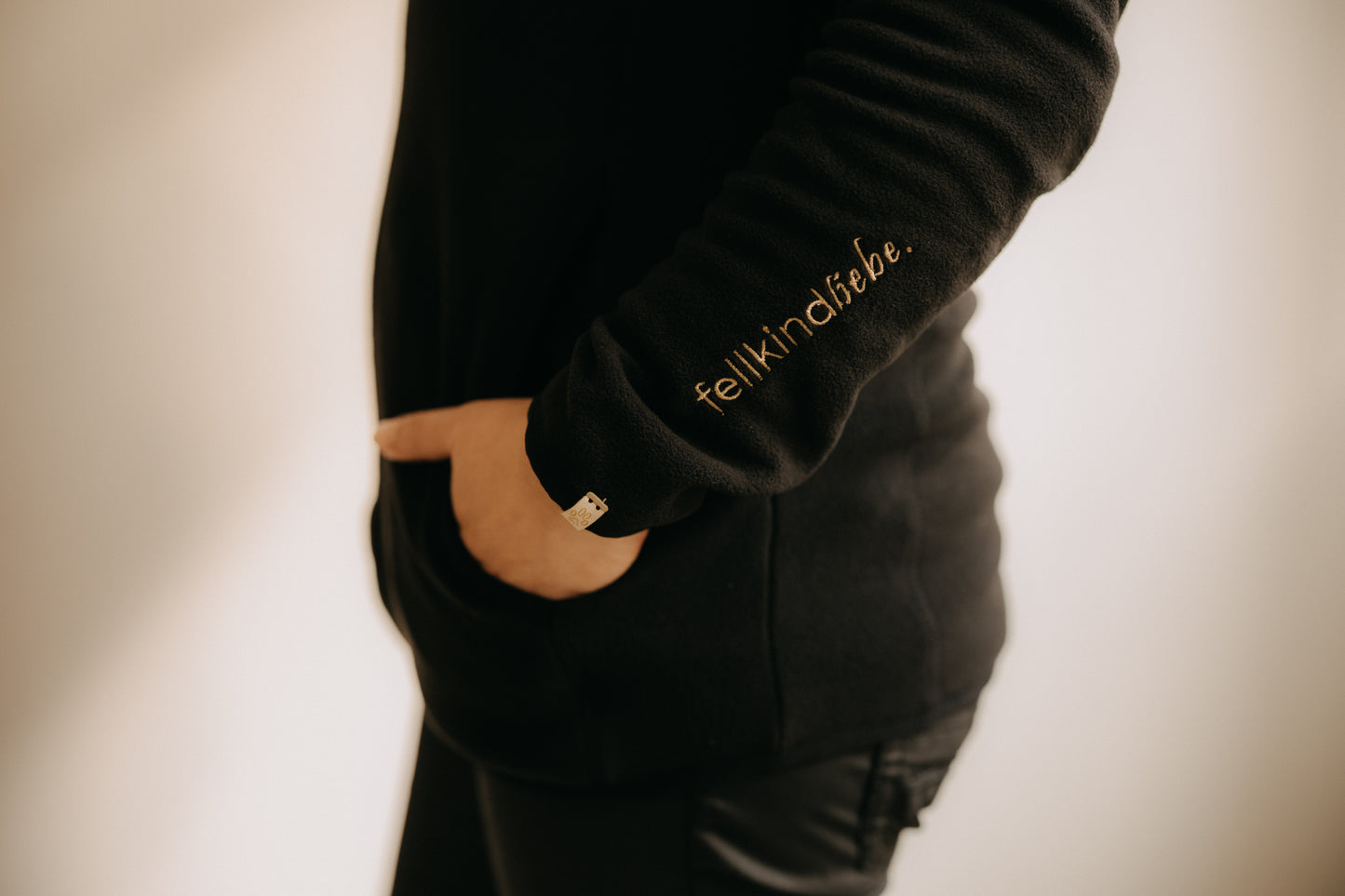 Fleece-Jacke fellkindliebe. | Schwarz