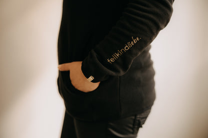Fleece-Jacke fellkindliebe. | Schwarz