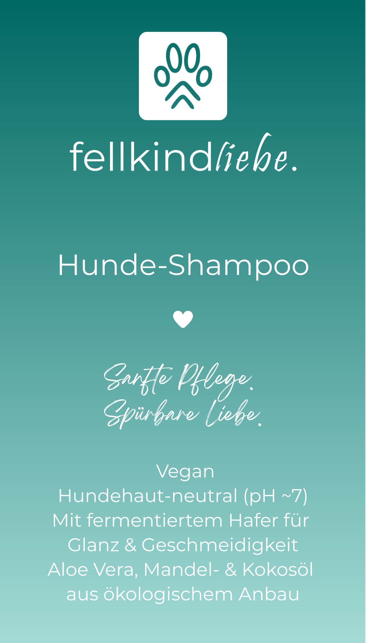 fellkindliebe. Hunde-Shampoo | sanfte Fellpflege mit Aloe Vera & fermentiertem Hafer