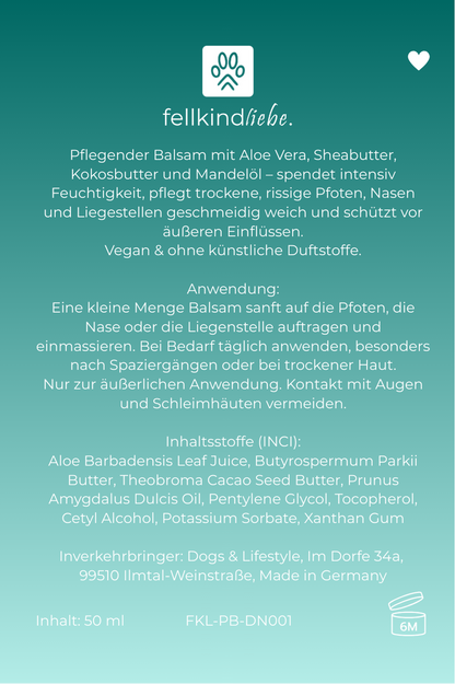 fellkindliebe. Pfoten- & Nasenbalsam | intensive Pflege für empfindliche Hundehaut