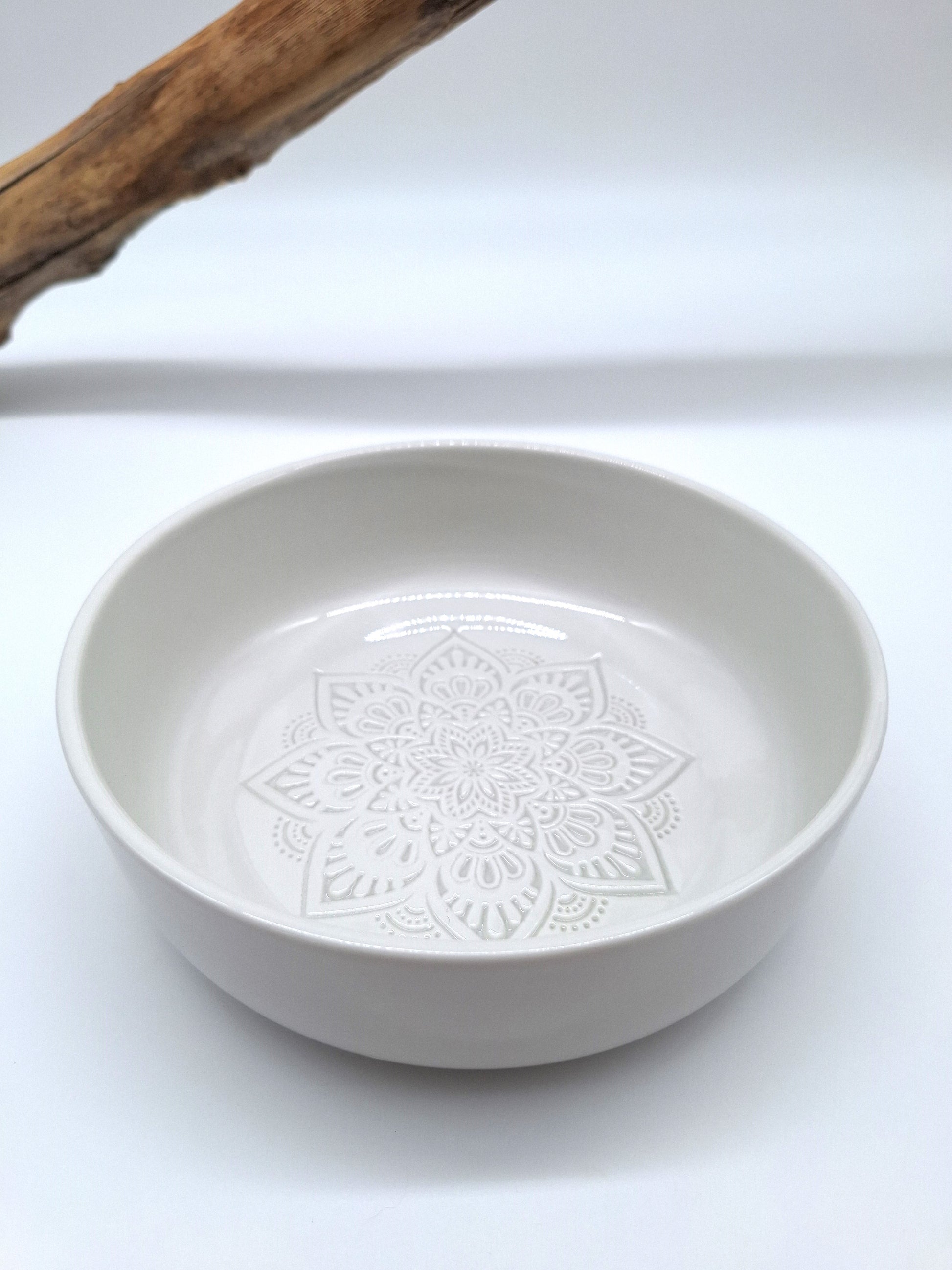 Hundenapf Porzellan | Mandala weiß | Jetzt online kaufen bei Dogs & Lifestyle