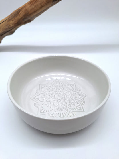 Hundenapf Porzellan | Mandala weiß | Jetzt online kaufen bei Dogs & Lifestyle